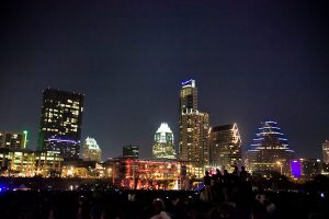 The Austin skyline at SXSW (photo: Christopher Nelson)